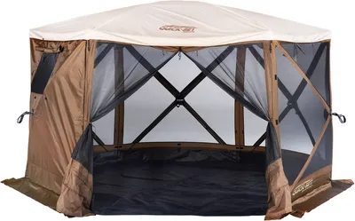 Clam Outdoors Sky Camper Screen Shelter 6 Side Screen Roof with Floor and Rain Fly