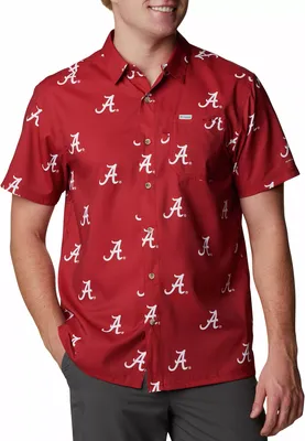 Columbia Men's Alabama Crimson Tide CLG Super Slack Tide™ Short Sleeve Shirt