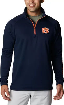 Columbia Men's Auburn Tigers Blue PFG Terminal Tackle Quarter-Zip Pullover Shirt