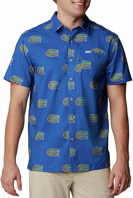 Columbia Men's Florida Gators Blue CLG Super Slack Tide™ Short Sleeve Shirt