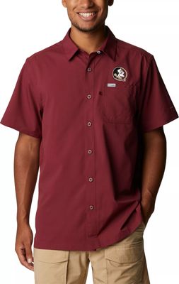 Columbia Men's Florida State Seminoles Garnet Slack Tide Button-Down Shirt