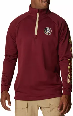 Columbia Men's Florida State Seminoles Garnet  CLG Terminal Tackle™ Fleece 1/4 Zip