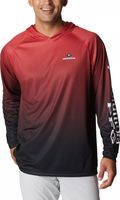 Columbia Men's Georgia Bulldogs PFG Super Terminal Tackle Long Sleeve Hooded T-Shirt