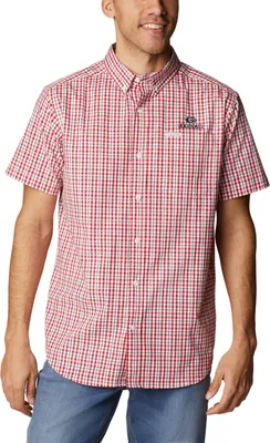 Columbia Men's Georgia Bulldogs Red Rapid Rivers Button Down Shirt