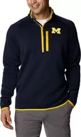 Columbia Men's Michigan Wolverines Blue Canyon Point Half-Zip Pullover Fleece Jacket