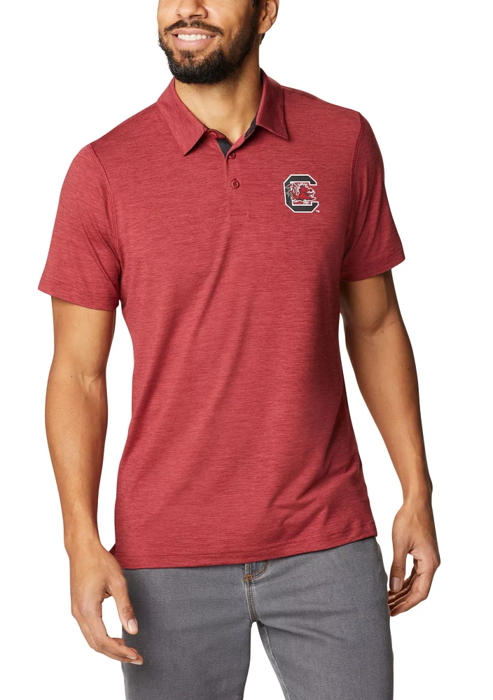 Columbia Men's South Carolina Gamecocks Garnet Tech Trail Polo