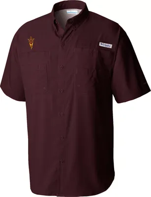 Columbia Men's Arizona State Sun Devils Maroon Tamiami Button Down Shirt