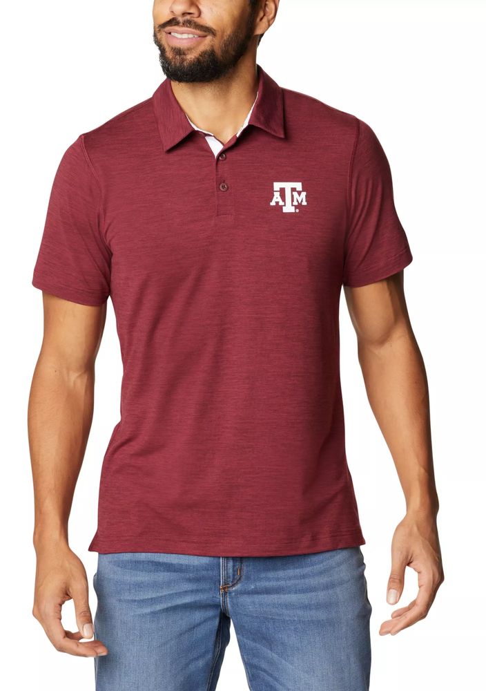 Columbia Men's Texas A&M Aggies Maroon Tech Trail Polo