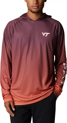 Columbia Men's Virginia Tech Hokies Maroon PFG Super Terminal Tackle Long Sleeve Hooded T-Shirt