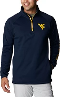 Columbia Men's West Virginia Mountaineers Blue PFG Terminal Tackle Quarter-Zip Pullover Shirt