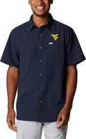 Columbia Men's West Virginia Mountaineers Blue Slack Tide Button-Down Shirt