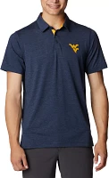 Columbia Men's West Virginia Mountaineers Blue Tech Trail Polo