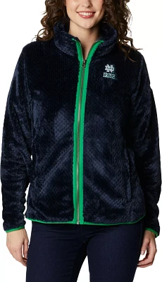 Columbia Women's Notre Dame Fighting Irish Navy Fire Side Sherpa Full-Zip Jacket