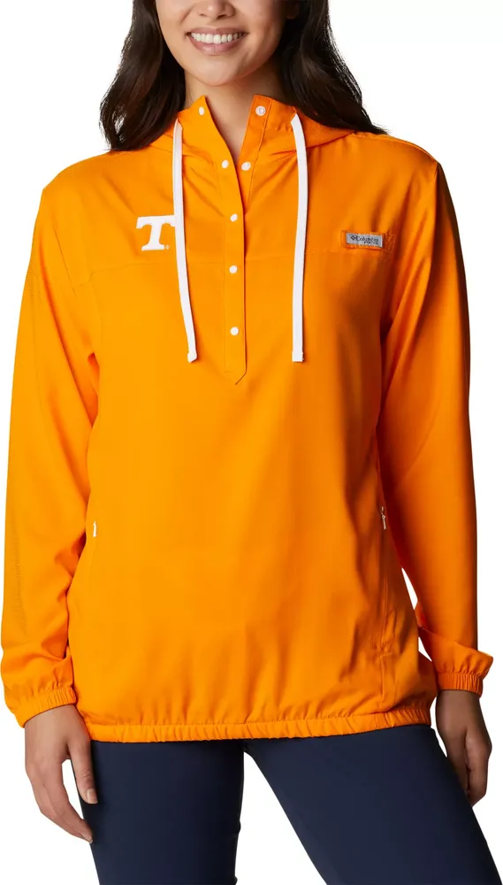 Columbia Women's Tennessee Volunteers Tennessee Orange PFG Tamiami Quarter-Snap Long Sleeve Hooded Shirt