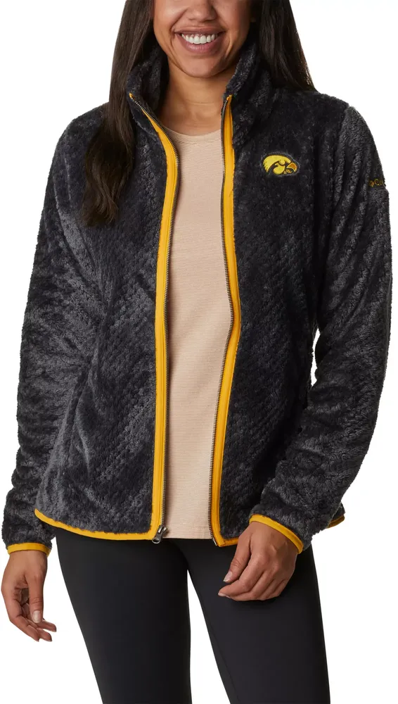 Columbia Women's Iowa Hawkeyes Black Fire Side Sherpa Full-Zip Jacket