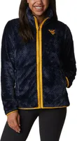 Columbia Women's West Virginia Mountaineers Blue Fire Side Sherpa Full-Zip Jacket