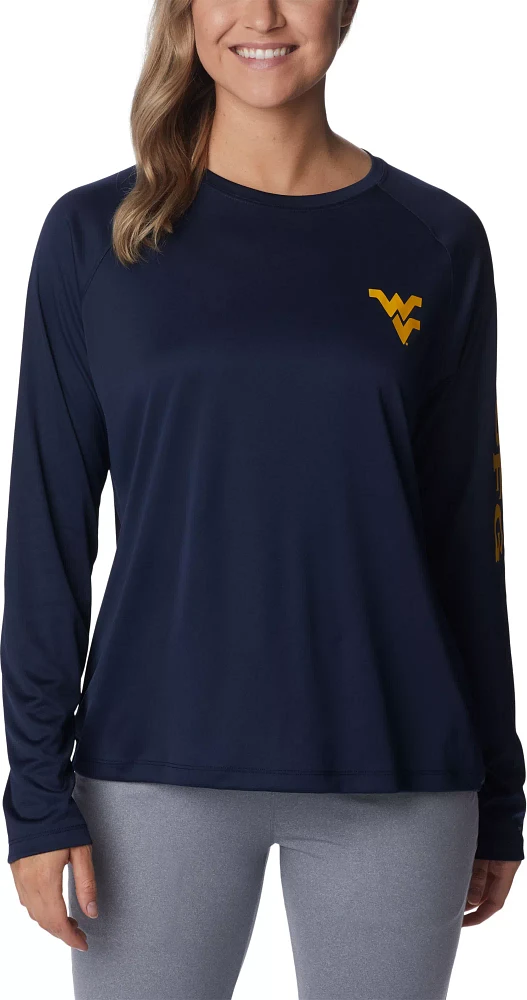 Columbia Women's West Virginia Mountaineers Blue Tidal Long Sleeve T-Shirt