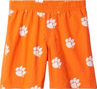 Columbia Youth Clemson Tigers Backcast Printed Performance Orange Shorts