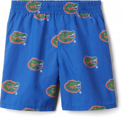 Columbia Youth Florida Gators Backcast Printed Performance Blue Shorts