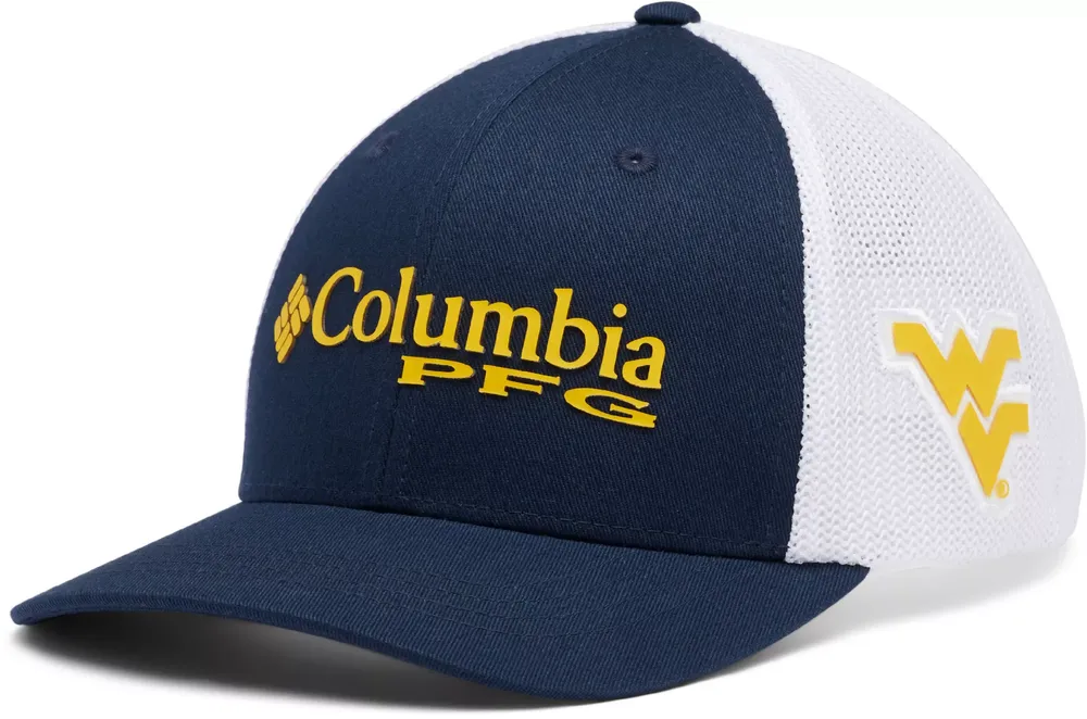 Dick's Sporting Goods Columbia Youth West Virginia Mountaineers Blue PFG  Mesh Adjustable Hat
