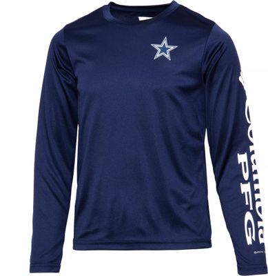 Columbia Youth Dallas Cowboys Terminal Navy Tackle Long Sleeve T-Shirt