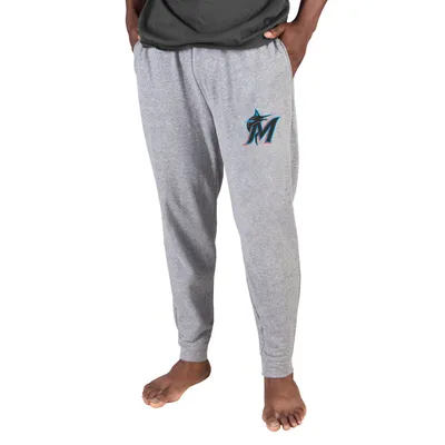 Concepts Sport Men's Miami Marlins Gray Mainstream Cuffed Pants