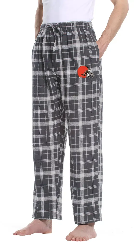 Concepts Sport Men's Cleveland Browns Ultimate Charcoal Flannel Pants