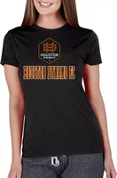 Concepts Sport Women's Houston Dynamo Marathon Black Knit T-Shirt