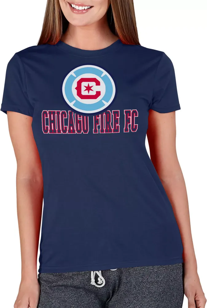 Concepts Sport Women's Chicago Fire Marathon Navy Knit T-Shirt