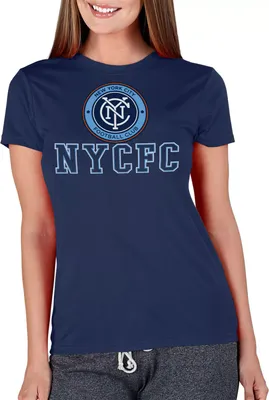 Concepts Sport Women's New York City FC Marathon Navy Knit T-Shirt