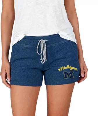 Concepts Sport Women's Michigan Wolverines Blue Mainstream Terry Shorts