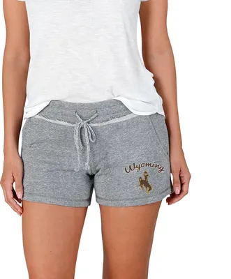 Concepts Sport Women's Wyoming Cowboys Grey Mainstream Terry Shorts