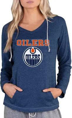 Concepts Sport Women's Edmonton Oilers Mainstream Navy Hoodie