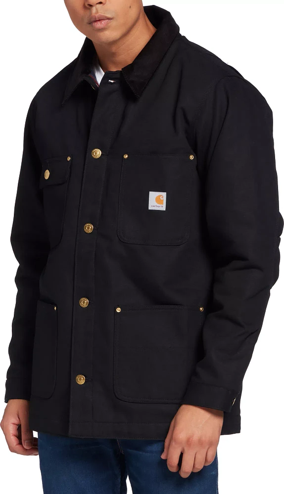 Carhartt Men's Loose fit Firm Duck Blanket-Lined Chore Coat