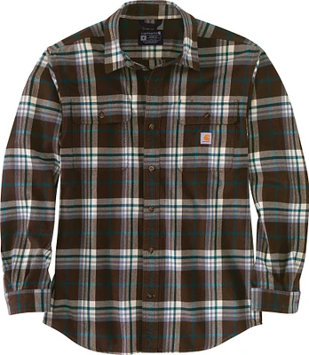 Carhartt Men's Loose Fit Heavyweight Long Sleeve Flannel Plaid Shirt