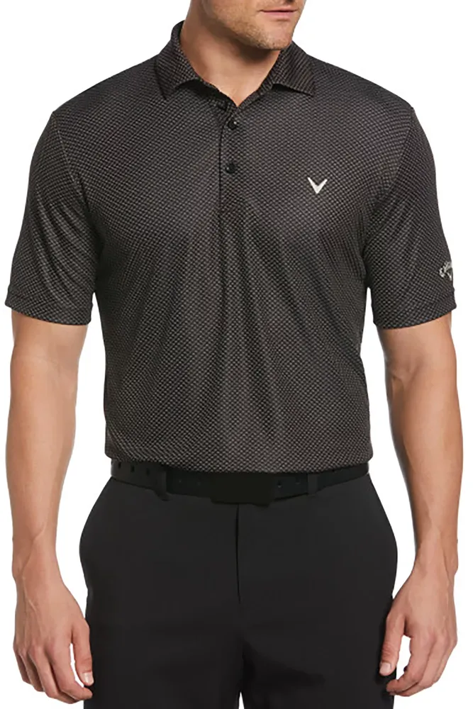 Callaway Men's Pro Spin Chevron Jacquard Short Sleeve Golf Polo