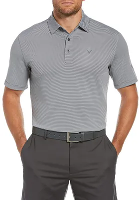 Callaway Men's Pro Spin Fine Line Stripe Short Sleeve Golf Polo