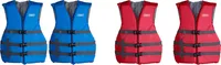 DBX Onyx Adult Universal Polyester Life Vests - 4 Pack