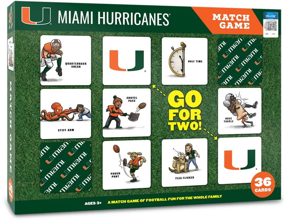 You The Fan Miami Hurricanes Memory Match Game