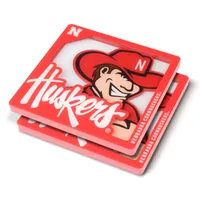 You the Fan Nebraska Cornhuskers Logo Series Coaster Set