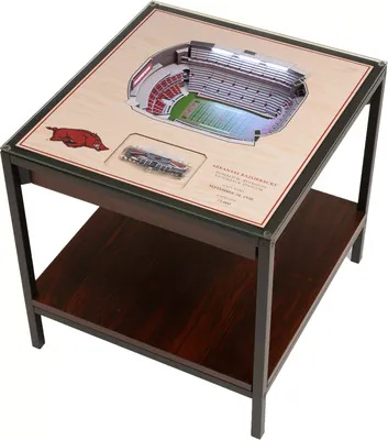 You The Fan Arkansas Razorbacks 25-Layer Stadium Views Lighted End Table