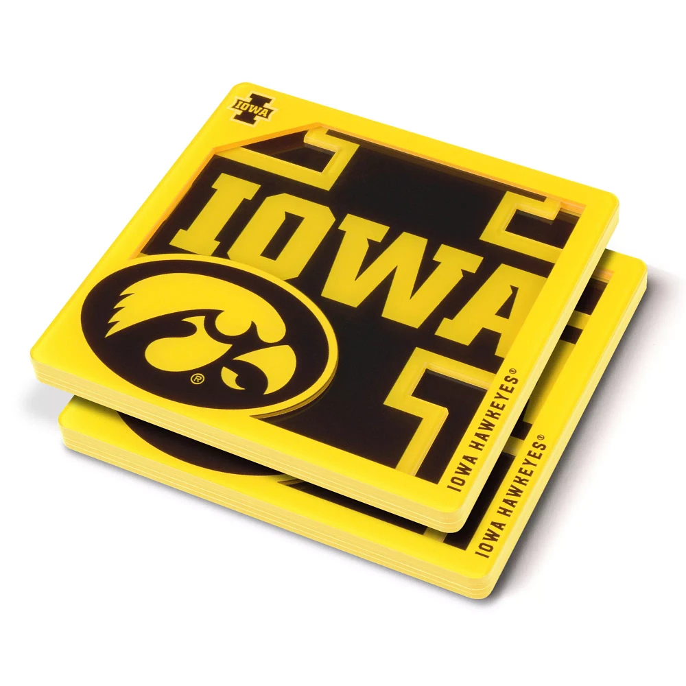 You the Fan Iowa Hawkeyes Logo Series Coaster Set