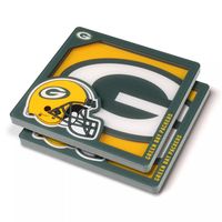 You the Fan Green Bay Packers Logo Series Coaster Set