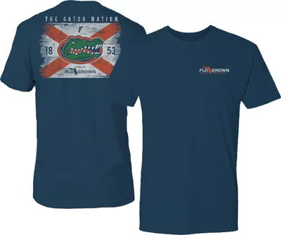 FloGrown Men's Florida Gators Blue Washed Flag T-Shirt