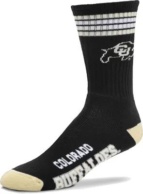 For Bare Feet Colorado Buffaloes 4-Stripe Crew Socks