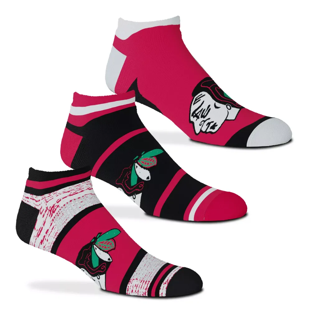 For Bare Feet Chicago Blackhawks 3-Pack Socks