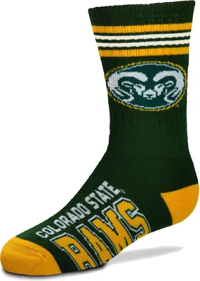 For Bare Feet Youth Colorado State Rams 4-Stripe Deuce Socks