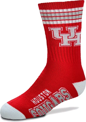 For Bare Feet Youth Houston Cougars 4-Stripe Deuce Socks