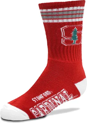 For Bare Feet Youth Stanford Cardinal 4-Stripe Deuce Socks