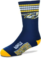 For Bare Feet Youth Nashville Predators 4-Stripe Deuce Crew Socks